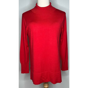 Soft Surrounding women's Christmas red turtle neck long sleeve sweater blouse XL